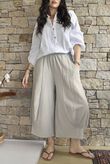  Jo Jo Quirky Hopsack Crop Pant Stone 